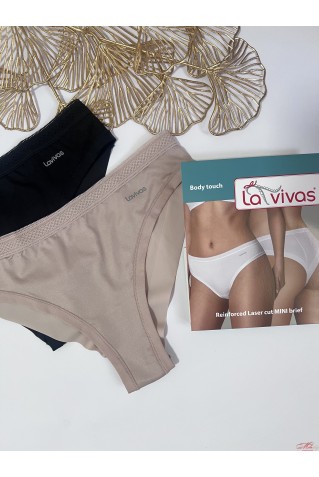 Базові трусики бразиліана із мікрофібри La Vivas 20314 